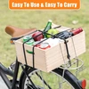 10 elastinių bagažo diržų su kabliukais rinkinys, juoda reguliuojama įtempimo guma, įtempimo diržai