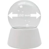 100 mm "pasidaryk pats" sniego gaublys | rankdarbių sniego gaublys | baltas pagrindas su stikliniu rutuliu muzikos dėžutės rankdarbių sniego gaublio montavimui | 40045