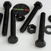 10x šešiabriauniai varžtai juodo plastiko veržlės m10 x 70mm ir nailoniniai varžtai poveržlės juodas nailonas
