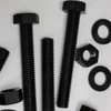 10x šešiabriauniai varžtai juodo plastiko veržlės m10 x 70mm ir nailoniniai varžtai poveržlės juodas nailonas