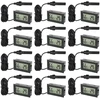 12 skaitmeninių vidaus termometrų-drėgmėmačių rinkinys: Wiyety mini Lcd skaitmeninis vidaus termo-drėgmėmatis, temperatūros drėgmės matuoklis, drėgmės matuoklis namams, biurui, miegamajam, kvadratinis