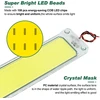 12 V 105 cob led vidaus apšvietimo rinkinys, 4 vnt., 12 w led kemperio lubų šviestuvas su įjungimo/išjungimo jungikliu, led vidaus apšvietimas automobiliui, kemperiui, furgonui, autobusui, nameliui ant ratų, virtuvės apšvietimas