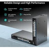 16 prievadų poe nevaldomas jungiklis, 16 prievadų poe+@250w, 2 gigabitų uplink prievadai, 1 sfp prievadas, nicgiga 19 prievadų tinklo maitinimo per ethernet jungiklis, vlan režimas, ai watchdog 19 colių rackmount, plug and play.