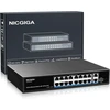 16 prievadų poe nevaldomas jungiklis, 16 prievadų poe+@250w, 2 gigabitų uplink prievadai, 1 sfp prievadas, nicgiga 19 prievadų tinklo maitinimo per ethernet jungiklis, vlan režimas, ai watchdog 19 colių rackmount, plug and play.