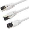 1attack.de 0.25 m Cat 8 tinklo kabelis Cat8 baltas - 1 vnt. Cat.8 Lan 2000 Mhz 40 Gbit/s 40gbase-t Poe+ Patch kabelis Ethernet kabelis Lszh - 1 x 0.25 m baltas