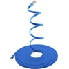 1attack.de 0.25 m - mėlyna - 5 vnt. cat.7 gigabit ethernet lan plokščias ribbon kabelis (rj45) tinklo kabelis neapdorotas kabelis (10 gbit/s) instaliacinis kabelis plonas suderinamas su cat.5 - cat.5e - cat.6