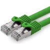 1Attackde 0,25 m - žalias - cat.7 - tinklo kabelis patchcable lancable ethernet - 10gbase-t - 10000 mbps cat7 sftp dvigubai ekranuotas pimf 600mhz