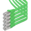 1attack.de 1 m - žalias - 5 vnt. cat.7 gigabit ethernet lan plokščias kabelis (rj45) tinklo kabelis neapdorotas kabelis (10 gbit/s) montavimo kabelis plonas suderinamas su cat.5 - cat.5e - cat.6