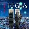 1attack.de - 1 X 5.0m Cat7 Ethernet kabelis 10 Gb/s Lan tinklo jungiklis juodas