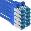 1attack.de 10 X 1 M Cat.6 - Ethernet Gigabit Lan tinklo Patch kabelis Rj45 Cat 6 A 10000 Mbit s Sftp Pimf 500 Mhz - mėlynas