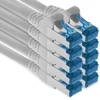 1attack.de 10 x 2 m Cat.6 - ethernet gigabitinis lan tinklo patch kabelis rj45 cat 6 a 10000 mbit/s sftp pimf 500 mhz - baltas