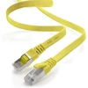 1attack.de 5 m - geltonas - 1 vnt. cat.7 gigabit ethernet lan plokščias juostinis kabelis (rj45) tinklo kabelis neapdorotas kabelis (10 gbit/s) instaliacinis kabelis plonas suderinamas su cat.5 - cat.5e - cat.6