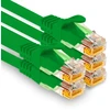 1attack.de - 5 x 1.5m cat7 ethernet kabelis 10 gb/s lan tinklo jungiklis žalias