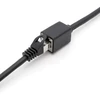 1attack.de 618302 Cat7 Cat.7 ilgintuvas - 1m - ethernet kabelis Lankabel tinklo kabelis 10 Gb/s (rj45) Cat6a kištukinis lizdas 10 vienetų - juodas