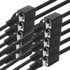 1attack.de 618302 Cat7 Cat.7 ilgintuvas - 1m - ethernet kabelis Lankabel tinklo kabelis 10 Gb/s (rj45) Cat6a kištukinis lizdas 10 vienetų - juodas
