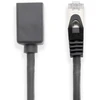 1attack.de 618302 Cat7 Cat.7 ilgintuvas - 1m - ethernet kabelis Lankabel tinklo kabelis 10 Gb/s (rj45) Cat6a kištukinis lizdas 10 vienetų - juodas
