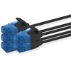 1attack.de 660097 Cat6 Cat.6 tinklo kabelis 2 m - Patch kabelis Slim kabelis (mažo skersmens - labai lankstus) 1000 Mbit/s - 5 vnt. pakuotė - juodas