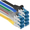 1attack.de 7 X 1.5 M Cat.6 - Ethernet- Gigabit- Lan- Tinklo- Patch- Kabelis Rj45 Cat 6 A 10000 Mbit s Sftp Pimf 500 Mhz -7 spalvų