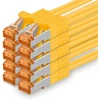 1attack.de Cat.7 tinklo kabelis Cat7 ethernet kabelis patch kabelis tinklo Lan kabelis Cat.7 neapdorotas kabelis 10 gb/s (sftp pimf lszh) rinkinys su rj45 jungtimi cat.6a