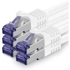 1attack.de Cat.7 tinklo kabelis, Cat7 Poe+ ethernet kabelis, tinklo / interneto / Dsl / modemo / maršrutizatoriaus / hub patch kabelis, Lan kabelis, neapdorotas kabelis, 10 Gb/s (sftp Pimf), rinkinys: patch kabelis su Rj 45 jungtimi, Cat.6a