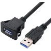 1m atsparus vandeniui vieno usb 3.0 prailginimo fiksatoriaus tipo automobilinis aux kabelis prietaisų skydeliui