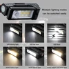2 Led darbinių lempų rinkinys, dirbtuvių lempa, cob inspekcinė lempa, sulankstoma, 360° rotacija, skirta automobilių remontui, dirbtuvėms, avarinė lempa