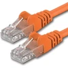 2 m cat 6 ethernet kabelis gigabitinis rj45 lan patch kabelis, suderinamas su internetu, maršrutizatoriumi, modemu, išmaniuoju televizoriumi, kompiuteriu ir nešiojamuoju kompiuteriu, oranžinis - 1 vnt. - 2 m