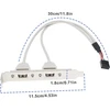 2 prievadų Usb A lizdų plokštės adapteris, 30 cm