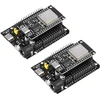 2 rinkiniai Esp32s ir terminalo adapteris Esp32 Wroom 32 kūrimo plokštė Breakout Board, Nodemcu Wlan Wifi Bluetooth Ch340 lustas