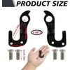 2 vnt. derailleur pakaba Cube Aim Sl # 10148, mech derailleur pakaba dviračio galinis kabliukas, metalinis galinis derailleur kabliukas, suderinamas su Cube galiniu derailleur, lengvas montavimas, juoda, su