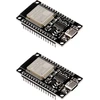 Pagrindinė plokštė 2 vnt. Esp32 Wroom mikrovaldiklis, Esp32 kūrimo plokštė, Esp32 Wroom modulis su Ch340 lustu, dviejų branduolių, Wlan, Bluetooth