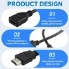 2 vnt. hdmi prailginimo laidas, hdmi prailginimo kabelis, 30 cm, 4k hdmi adapteris iš tėviško į moterišką, palaiko 3d, uhd, 2160p, 60hz hdmi kabelio prailginimas, skirtas tv priedėliui, ps5, monitoriui, projektoriui