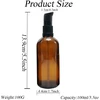 2 x 100ml Gintarinio Stiklo Buteliukai su Pompa Losjonui