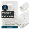 20x Rj45 8p8c utp cat.6 universalūs kištukai Digitus