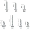 220 vnt. savisriegių varžtų rinkinys, Phillips medvaržčiai su poveržlėmis, nerūdijančio plieno savigręžiai tvirtinimo elementai, plokščiagalviai varžtai remontui, medienos apdirbimui - m3/m4/m5
