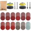 240 šlifavimo diskų rinkinys, 2 colių (50 mm) su 2 vnt. 1/8 col. ir 1/4 col. koteliu, šlifavimo padeliai švitrinis popierius velcro grūdėtumas 80-3000, skirtas medinių baldų dažymui automobiliams