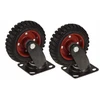 2x Pasukamas ratukas platforminiam vežimėliui, besisukantis, 160 x 45 mm, ratukas 235 kg, guolis