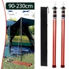 2x reguliuojami palapinės stulpai aliuminio lydinio strypai palapinei 90-230cm