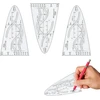 3 dalių parabolinis šablonas matematika, geometrijos liniuotė pradinei mokyklai ir matematinis nedūžtantis lankstus mažas, plastikinis matematikos geometrijos rinkinys parabolė, stacionari mokyklinė pastorinta