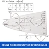 3 dalių parabolinis šablonas matematika, geometrijos liniuotė pradinei mokyklai ir matematinis nedūžtantis lankstus mažas, plastikinis matematikos geometrijos rinkinys parabolė, stacionari mokyklinė pastorinta
