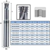 3 dantų metrinis frezavimo įrankis galinis freza nuožulnos freza 60° volframo plieno sriegių freza m6.0 x 1.0 x d6 x 50 gali būti naudojamas aliuminiui, variui, nerūdijančiam plienui, legiruotam plienui
