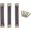 3 odinės spintelės durelių rankenų komplektas, 14,8 x 2,4 x 1,8 cm odinės rankenos baldams, antikvarinė stalčiaus rankena su varžtu, spintelės rankenėlės, traukimo rankena bagažui, vyno dėžės rankena, spintos traukimo rankena