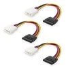 3 vnt. Molex į Sata maitinimo kabeliai, 15 cm