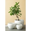 3 vnt. Pot Marbi metalinis baltas