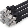 3.0m - juodas - cat.7 - tinklo kabelis patchcable lancable ethernet (rinkinys) - 10gbase-t - 10000 mbps - cat7 s-ftp dvigubai ekranuotas pimf 600mhz
