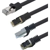 3.0m - juodas - cat.7 - tinklo kabelis patchcable lancable ethernet (rinkinys) - 10gbase-t - 10000 mbps - cat7 s-ftp dvigubai ekranuotas pimf 600mhz
