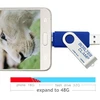 32 gb dvigubo prievado usb atmintinė otg usb atmintukas su micro usb jungtimi, skirta android išmaniesiems telefonams, planšetiniams kompiuteriams ir kompiuteriams (mėlyna)