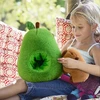 35 cm simuliacinis kapibaros pliušinis žaislas, mielas kapibaros minkštas žaislas, lėlės, kapibaros žaislas, avokado popieriniai maišeliai, žolės meškinas, nuimamas pliušinis žaislas, tinkamas vaikams
