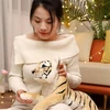 39 cm pliušinis žaislas sniego leopardas, tikroviška liūto tigro leopardo imitacija, minkšti pliušiniai žaislai, kimštinis žaislas leopardas, minkštas pliušinis žaislas vaikams berniukams mergaitėms (39 cm, leopardas)