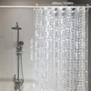 3d dušo užuolaida, 180 x 200 cm, permatoma, atspari pelėsiui, 100% eva medžiaga, dušo užuolaidos, vandeniui atspari, eva užuolaida, su 12 dušo užuolaidų žiedais, voniai, vonios kambariui